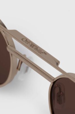 Pre-owned Off-white Oeri123s24met0017664 Vaiden Gold Sunglasses