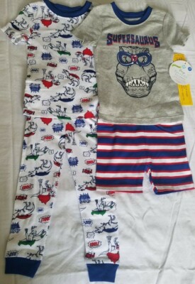 Boy's Pajamas 4pc Set Supersaurus T Rex Dino Size 2T
