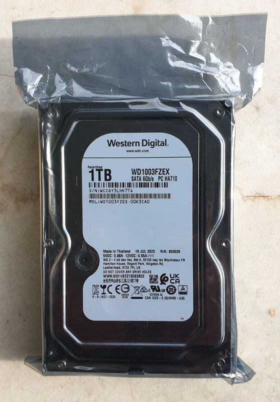 Western Digital Wd Black 1tb - 7200rpm - Sata - Garantie Bis Februar 2029 - Neu