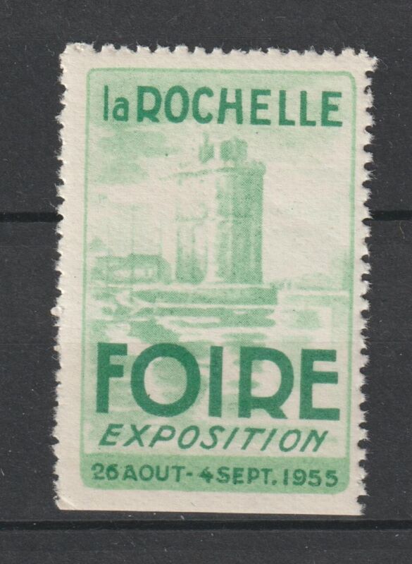 France  Cinderella Seal Poster Label Stamps Foire Exposition La Rochelle 1955 b