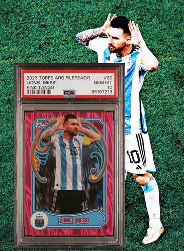 2023 Topps Fileteado Argentina Lionel Messi Celebration Pink