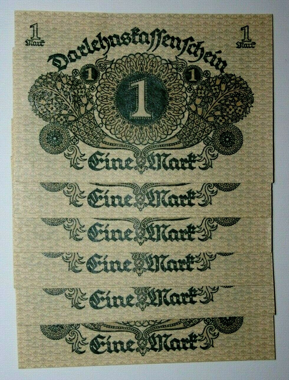 1920 Germany - Weimar Republic 6 Consecutive 1 Mark Notes - Unc - 571460-65