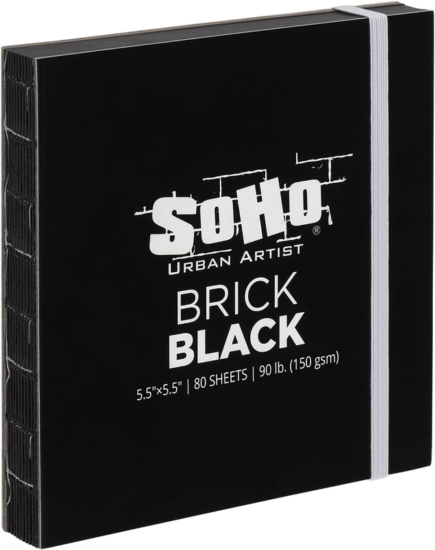Brick Sketchbook Journals for Sketching, Drawing, Colored Pencils, Graphite, and