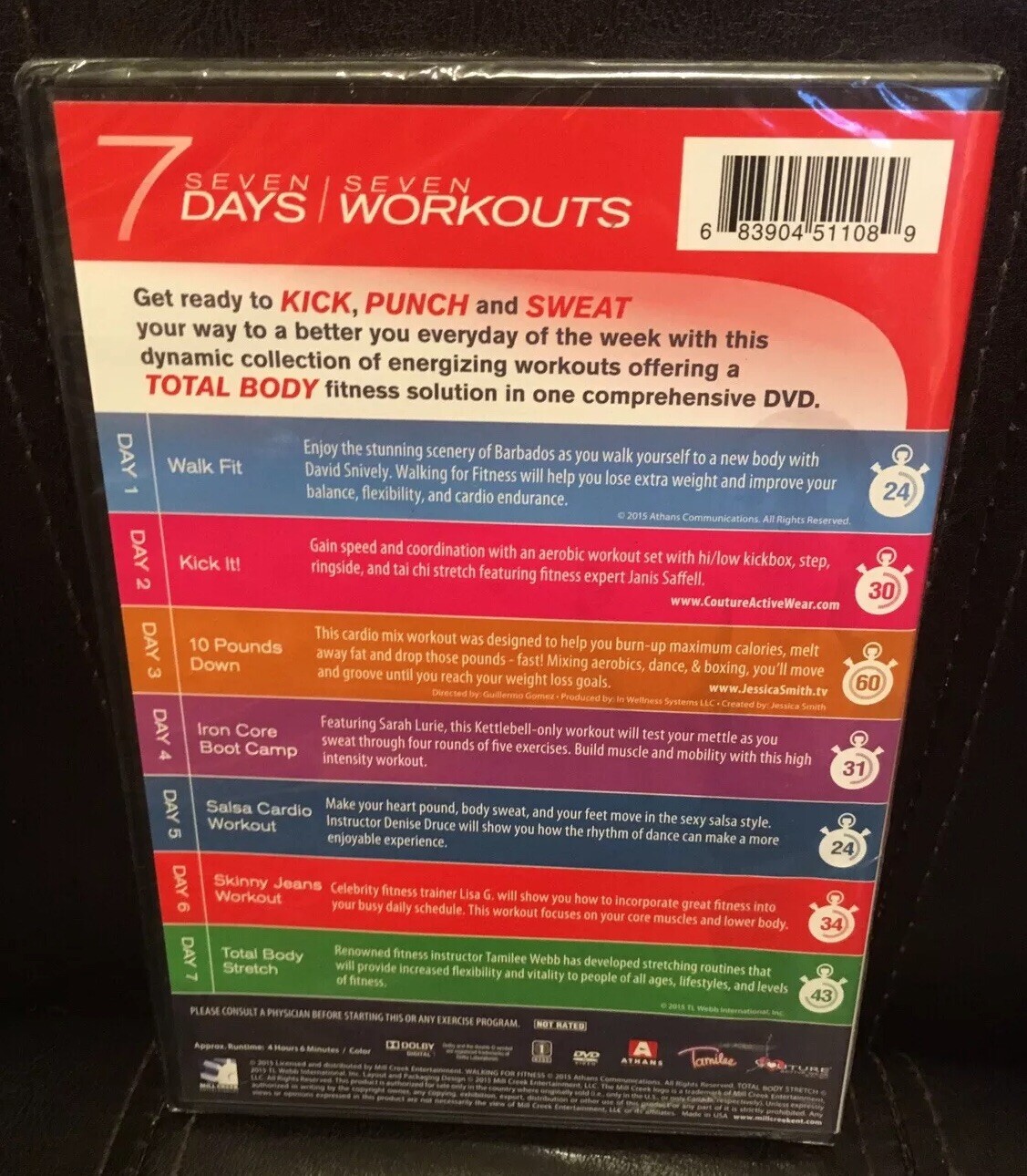 Details About 7 Days 7 Workouts Total Body Dvd Daily Fitness Routines Health Weight Loss New