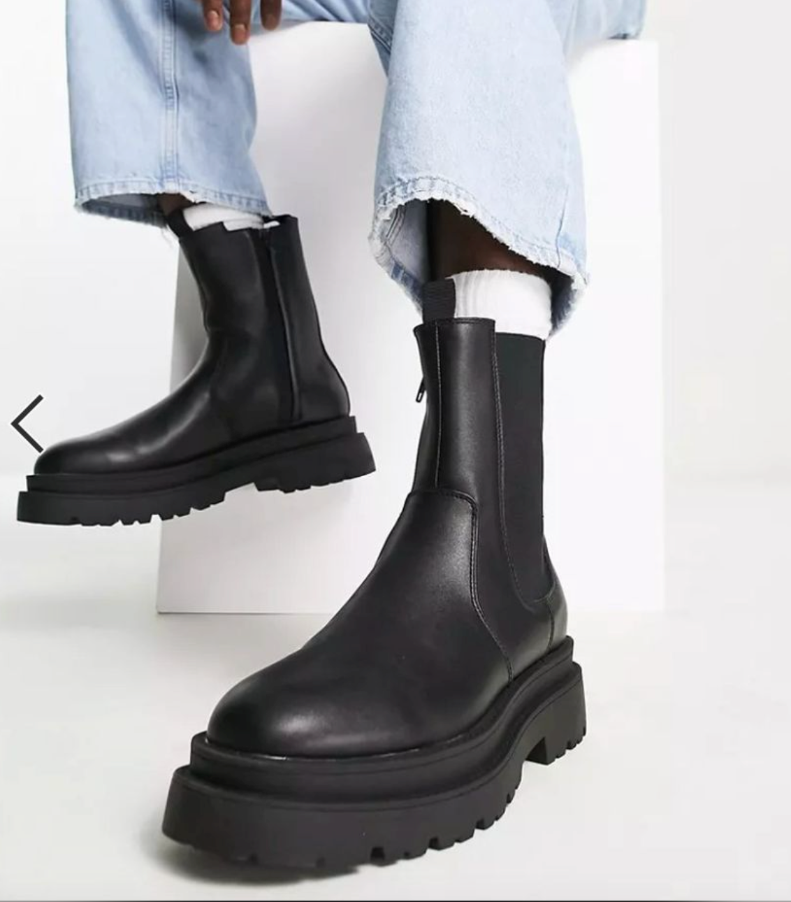 In Black Faux Leather Mens 12 New