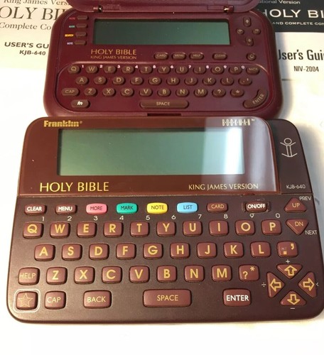 Franklin Electronic Bookman Holy Bible KJB-640 & KJB-1440 King James FREE SHIP