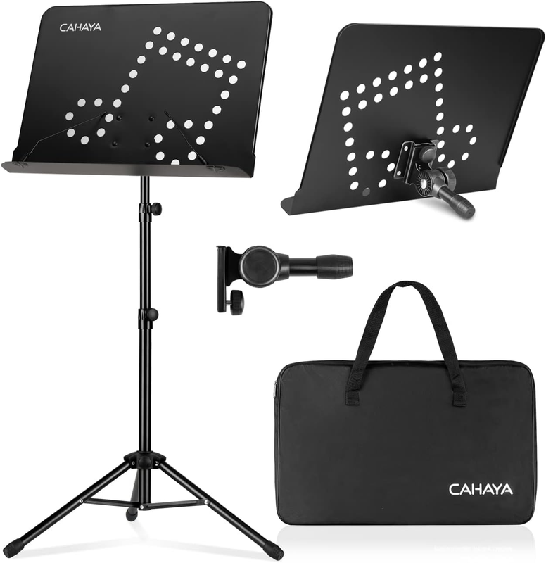 Sheet Music Stand Portable: 2 in 1 Music Stand & Desktop Book Stand with Carryin