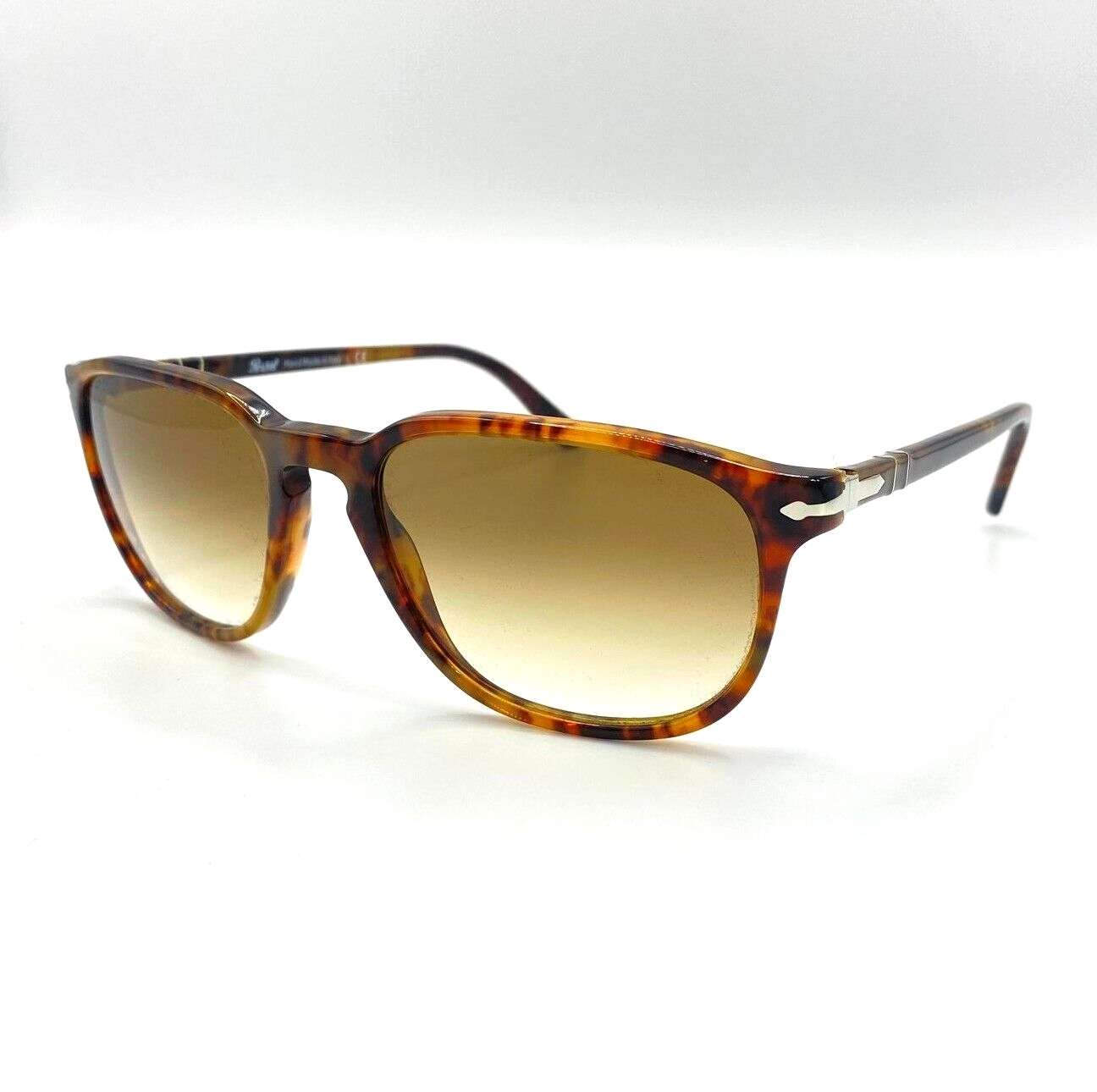 Pre-owned Persol Po3019s Sunglasses 108/51 Caffe'/crystal Brown Gradient Lens 55mm In Gray