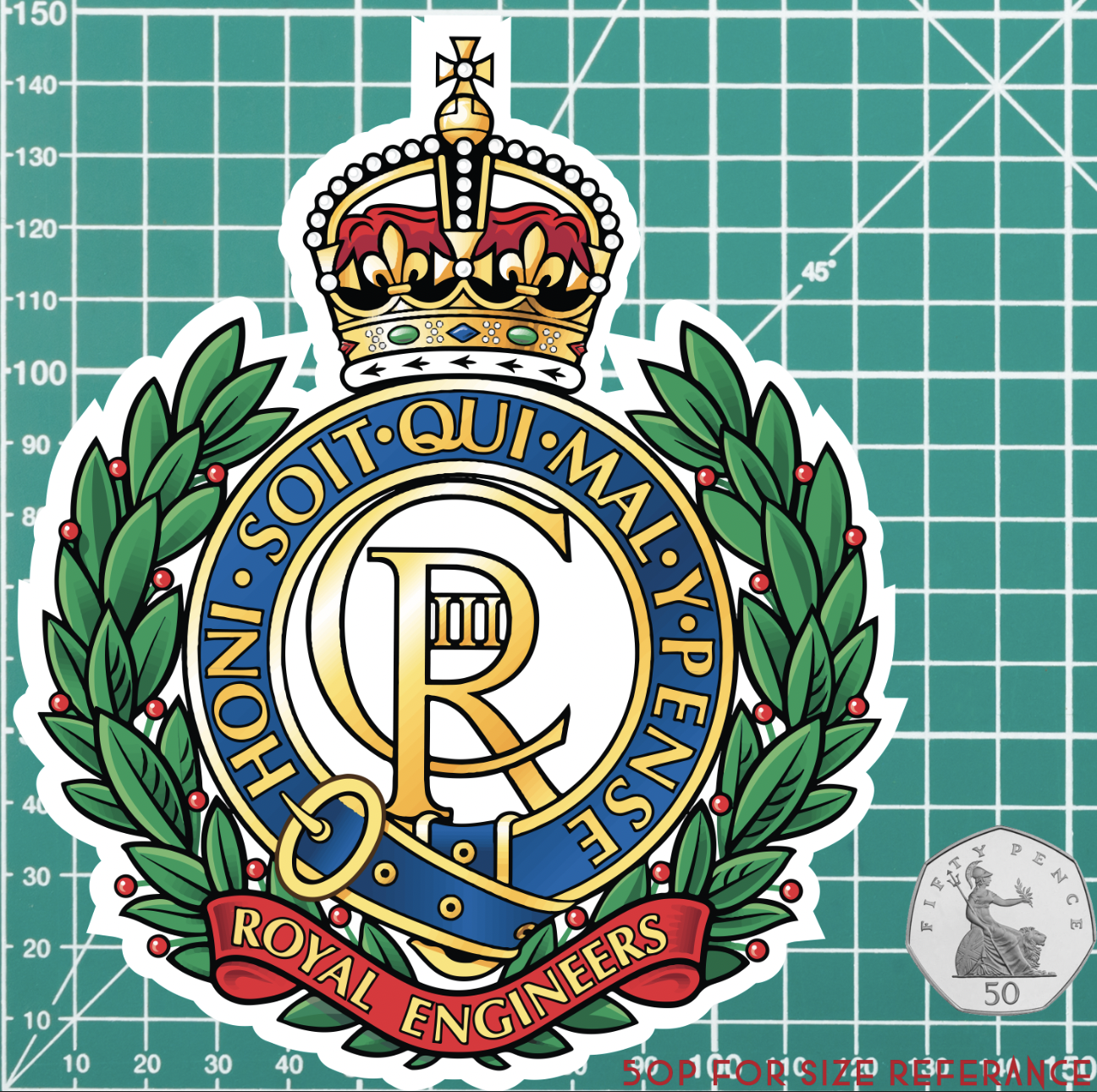 Royal Engineers Waterproof Vinyl Stickers (new style) - Official MoD Reseller - Picture 9 of 9