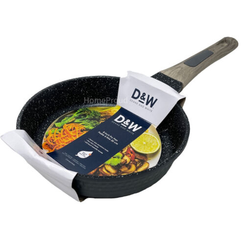 Cook N Home 02668 Ultra Granite Nonstick Skillet Fry Pan 12 Inches Black/White