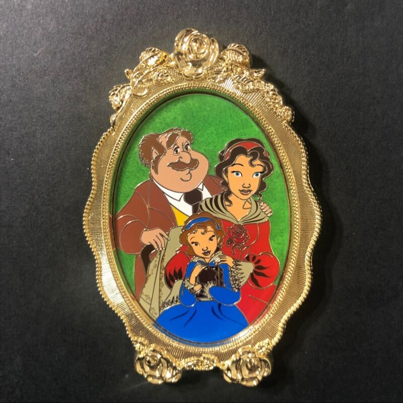 Disney Pin Beauty And The Beast Belle Family Gold Portrait Wdi Fantasy LE RARE