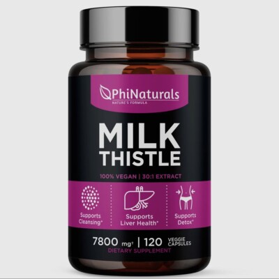Milk Thistle 7800mg 30x Extract Supplement - 2 Month Supply