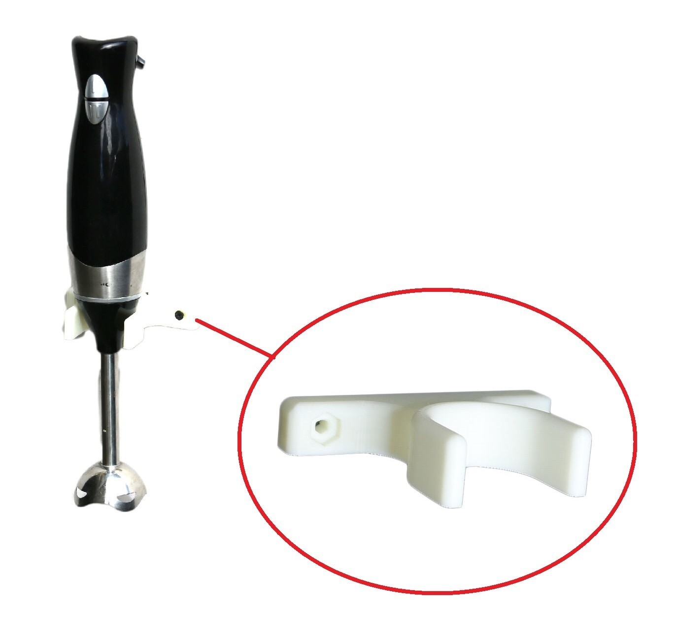 Hand blender parts drying rack setup