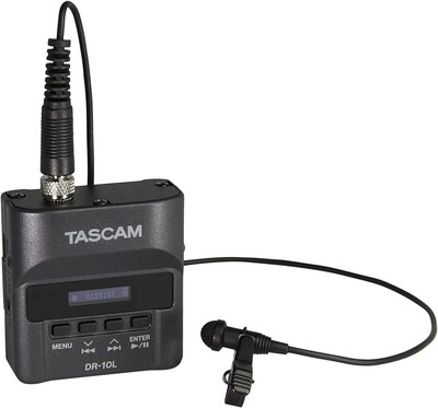 TASCAM Micro Portable Digital Audio Recorder with Lavalier Microphone, AV...