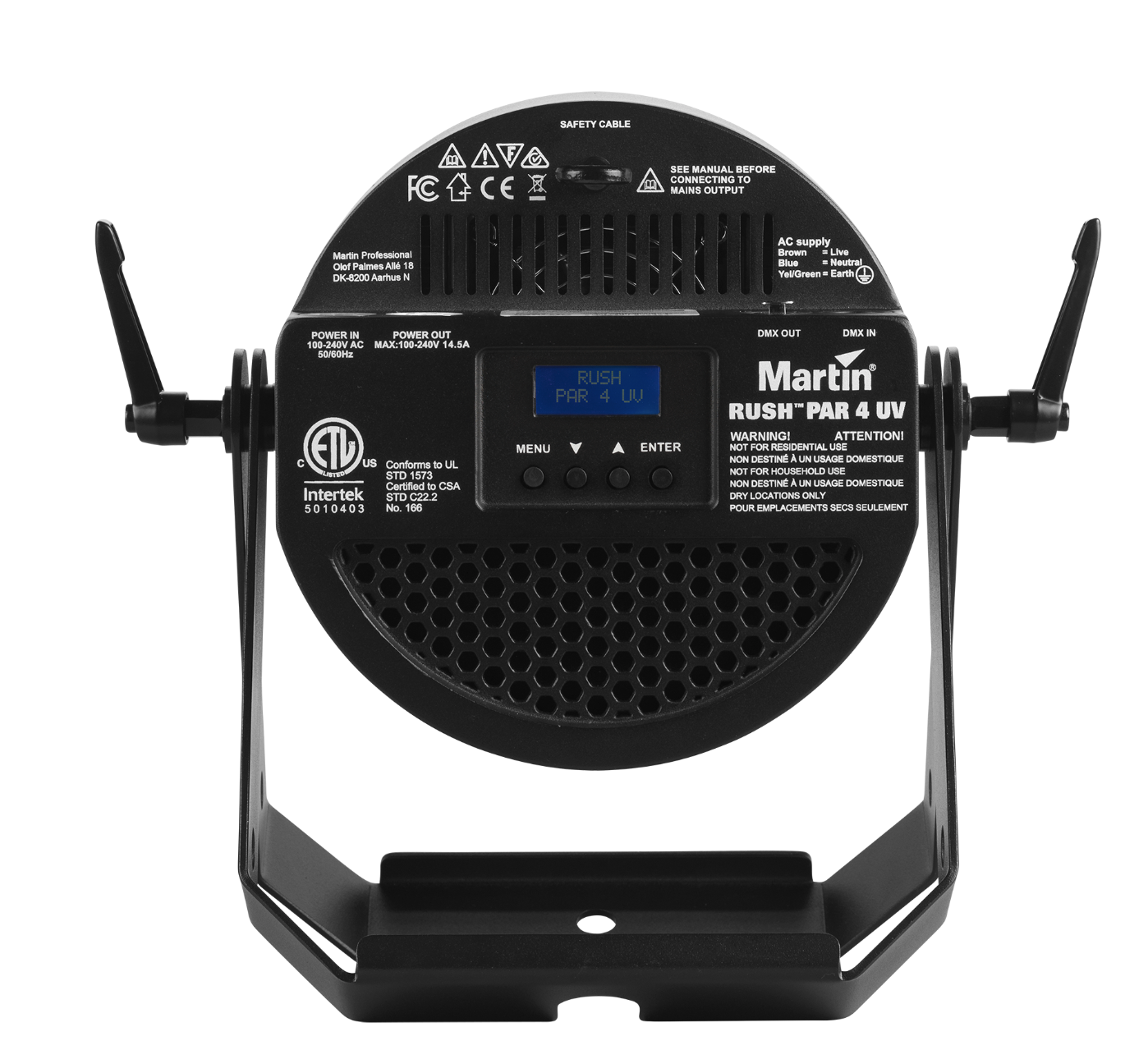 Martin Lighting RUSH Par 4 UV 100W COB 400nm LED blacklight stage nightlife dj
