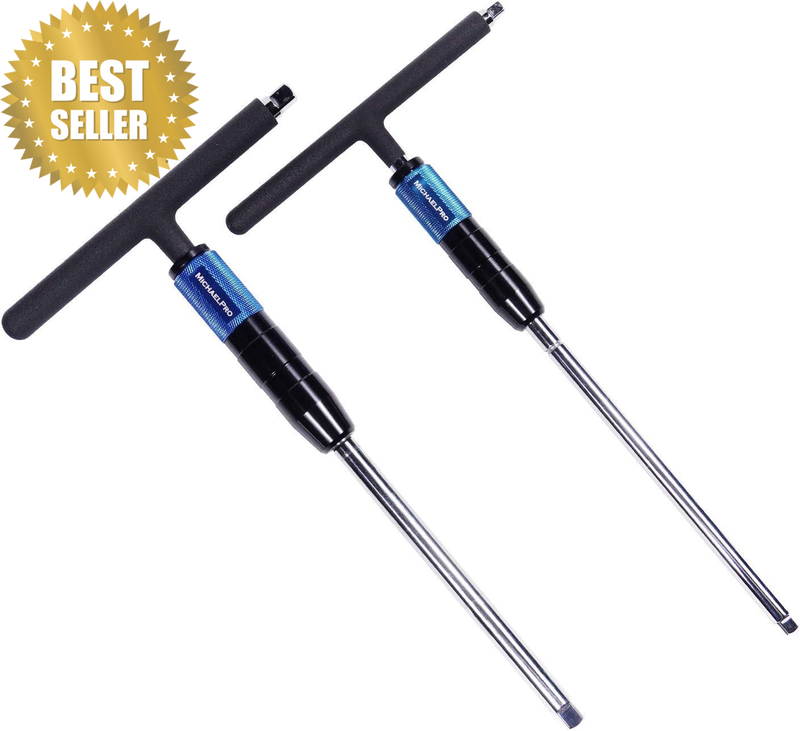 Adjustable T Handle Speed Wrench Set for 1/4 and 3/8 Inch Drive, Speed Handle T