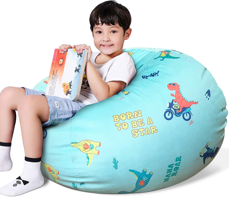 Stuffed Animal Storage Bean Bag Chair for Kids 3-8, Stuffed 