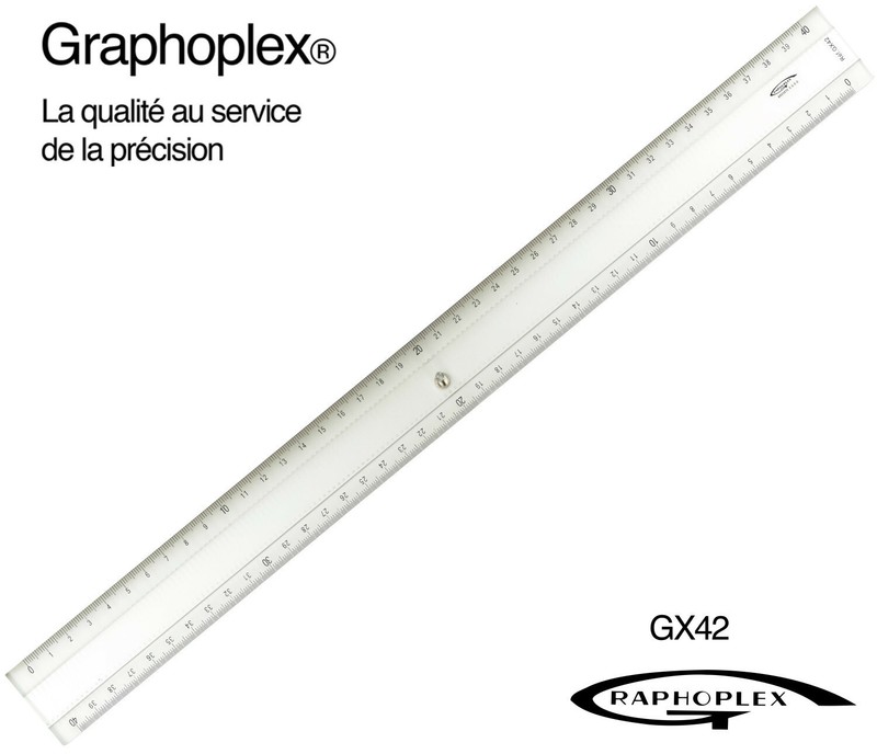 RÃ¨Gle Transparente 2 Biseaux + Bosselage 40 Cm