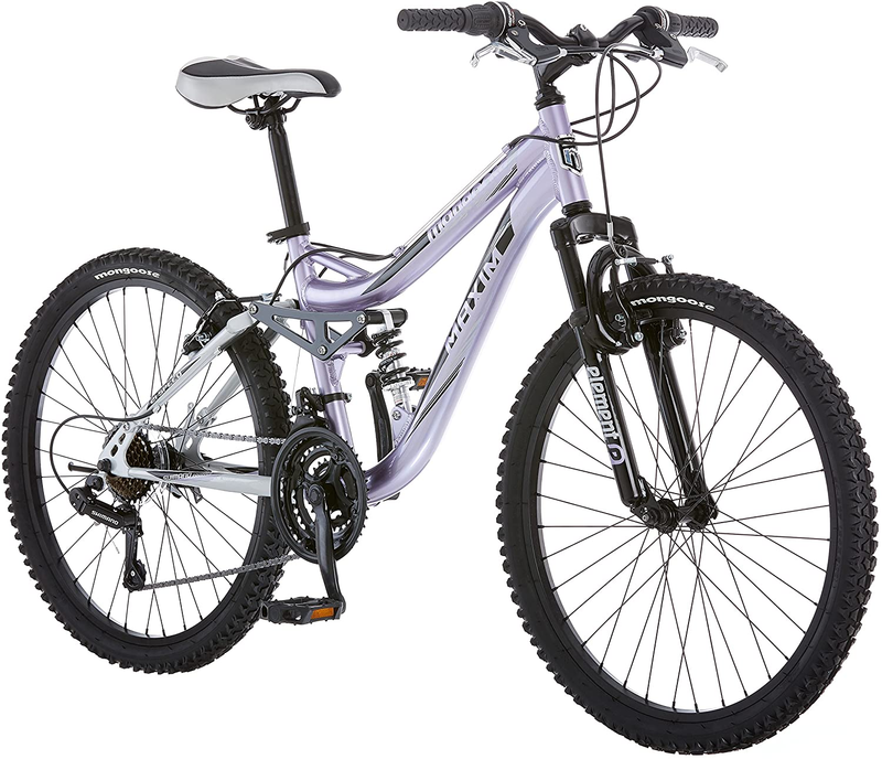 Mongoose Maxim Girls Mountain Bike, 24-Inch Wheels, Aluminum Frame, 21-Speed Dri