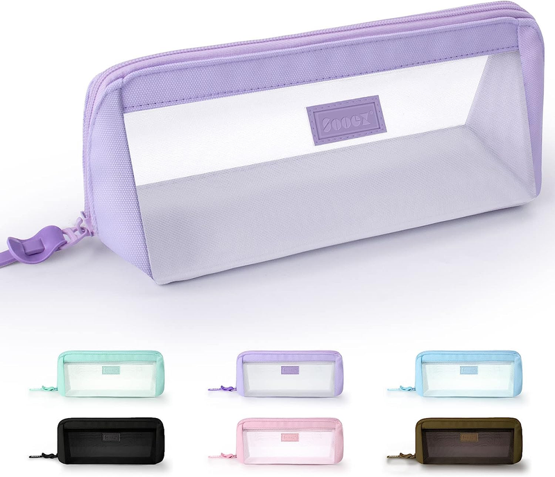 Case, Clear Pencil Pouch With Zipper Closure, Wide-opening Pen