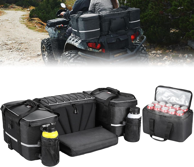 ATV Bag, 74L Large ATV Cargo Bag with Cooler Bag, Water-Resistant