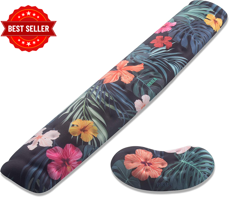 Memory Foam Mouse & Keyboard Wrist Rest Support Pad Cushion Set for Computer, La