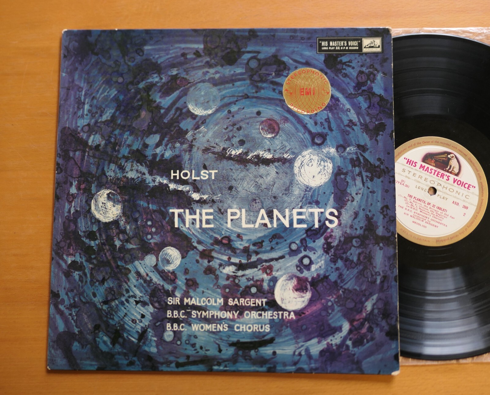 英LP Sir Malcolm Sargent Holst: The Planets ASD269 ANGEL /00260 Sargent Malcolm ASD269 The Planets 英LP Sir Holst: /00260 ANGEL