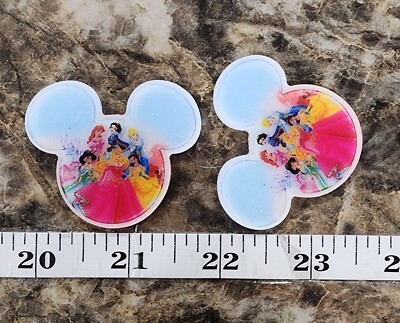 5 qty Planar Resin Flatback Hair Bow Center 1051484 GLITTER Princess Group