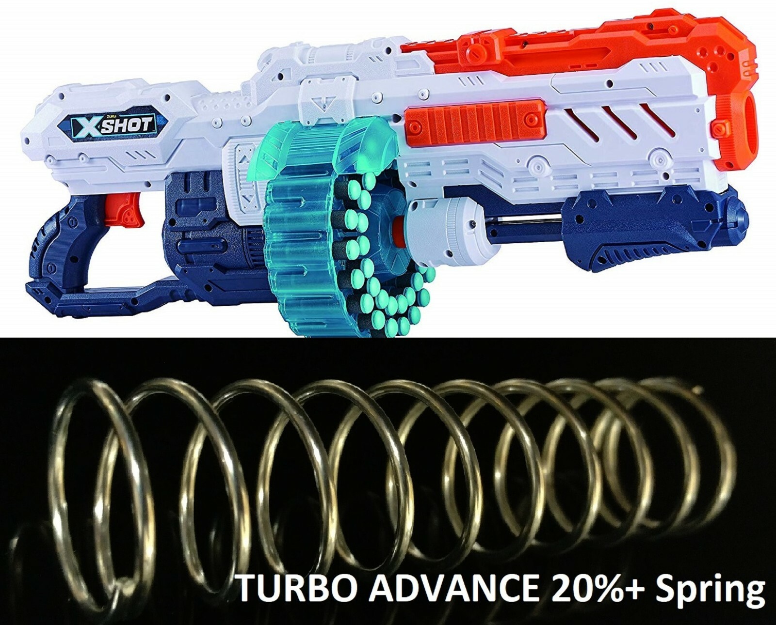 For Zuru X-Shot Turbo Advance 20%+ Spring Upgrade Mod Adventure