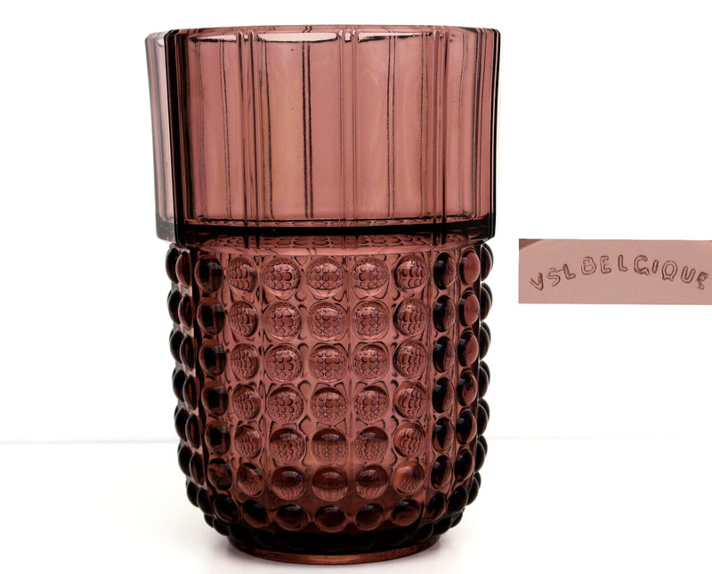 Val Saint Lambert Vase Igor Luxval Ch. Graffart & RenÃ© Delvenne Art DÃ©Co 1930