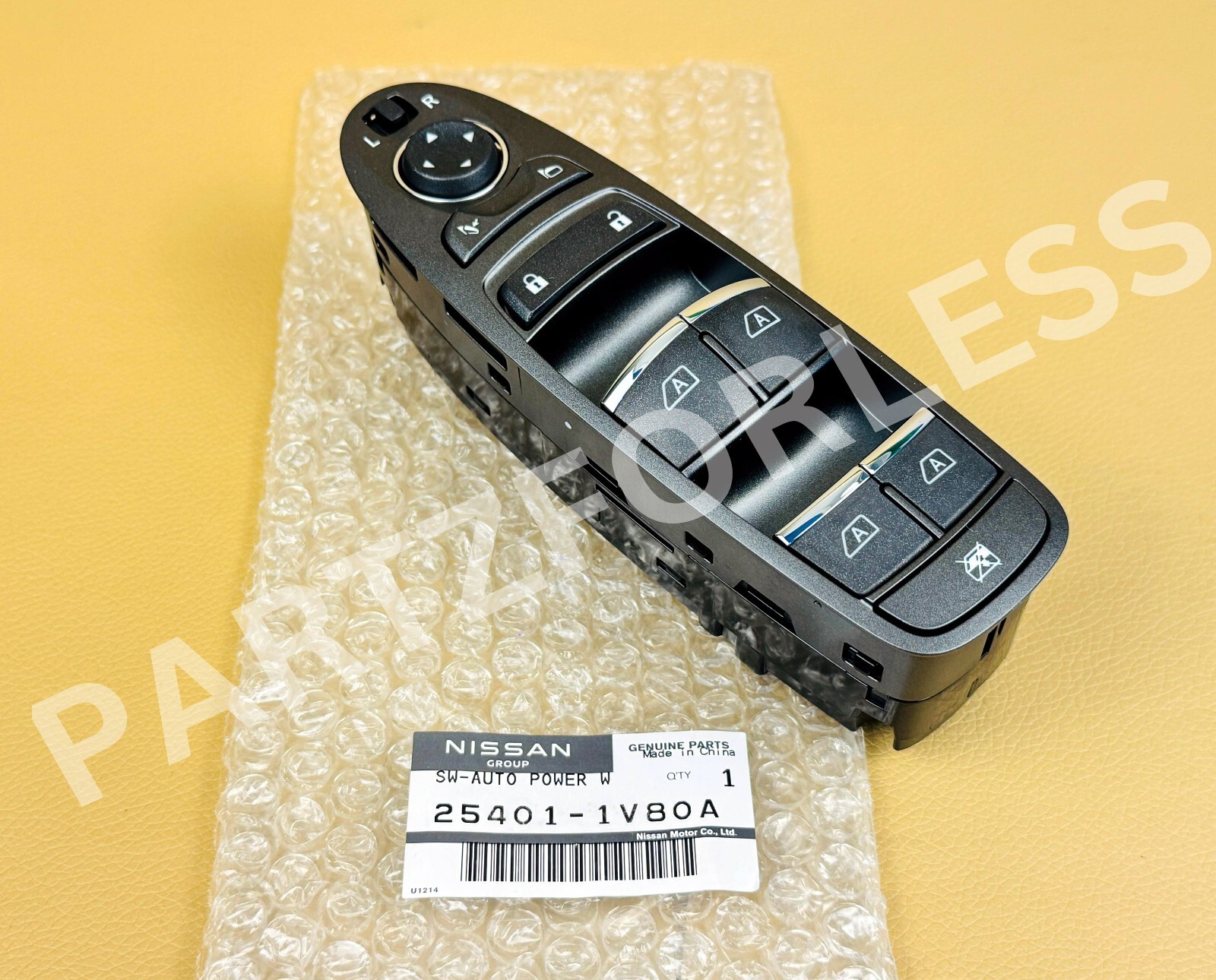 25401-1V80A NISSAN GENUINE OEM SWITCH ASSY-POWER WINDOW