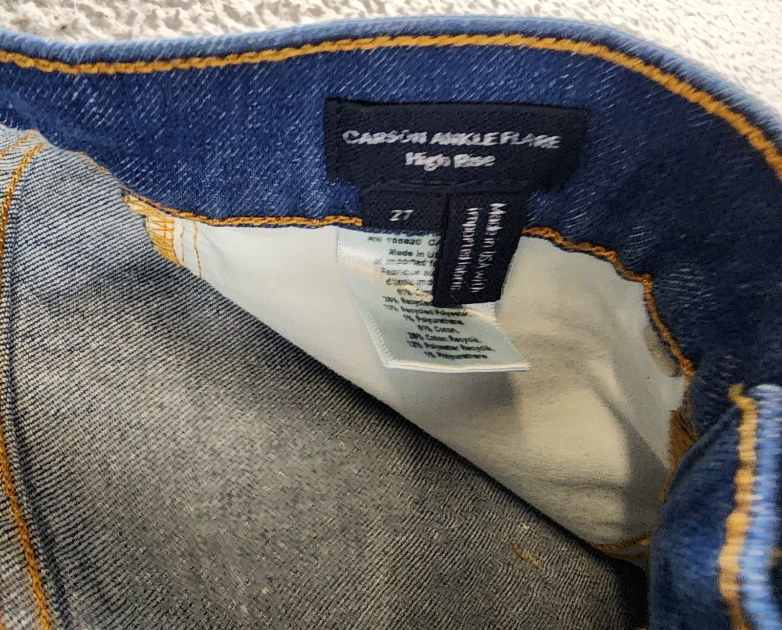 Veronica Beard Carson High Rise Ankle Flare Jeans Women's 27 Cornflower Button~ - Picture 11 of 14