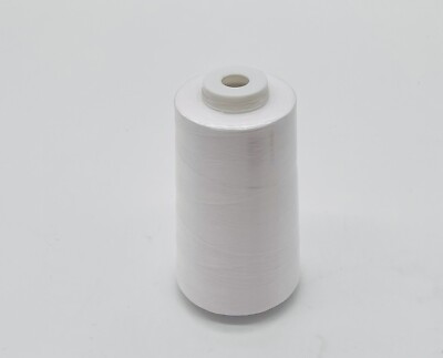 One Spool Of High Quality Sewing Machine Thread Cone T27 S/2 6000 Yards White