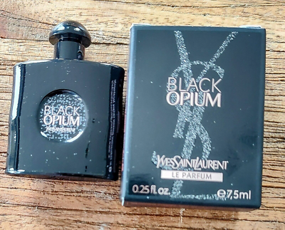 YSL YVES Black Opium LE PARFUM .25oz 7.5ml *MINI Travel* Perfume Splash NEW  BOX