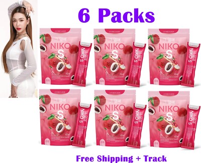 6 X Niko S Fiber Lychee Dietary Supplement Weight Control Block 5 Sachets