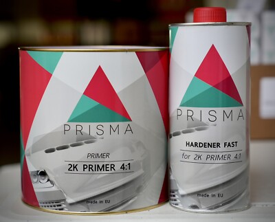 Prisma Automotive 2K Urethane 4:1 Primer Surfacer/Filler Gray Kit W/ Hardener!