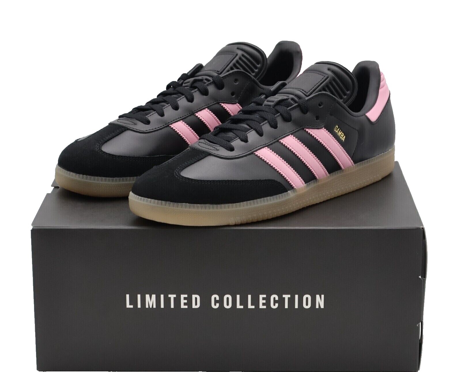 adidas Samba Sneakers Pink Logo Messi Miami Originals Black