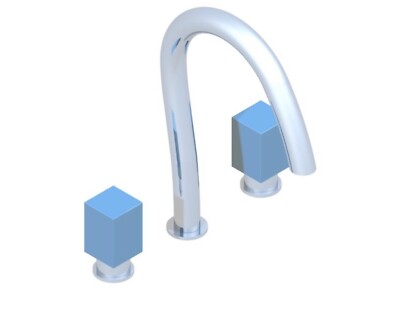 THG Paris Baccarat Beyond Crystal - 2 Aqua Crystal Faucet Handles