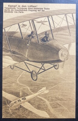 Mint Germany Picture Postcard Early Aviation Fight In The Air