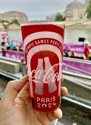 Coca-Cola PARIS 2024 Olympics reusable cup Opening Ceremony Souvenir Ouvert 50cl