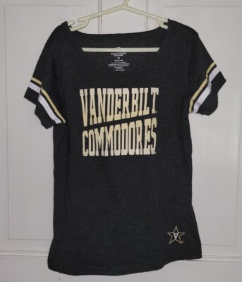 VANDERBILT COMMODORES VANDY poly cotton Gray logo T-shirt. Girls 14 16 XL