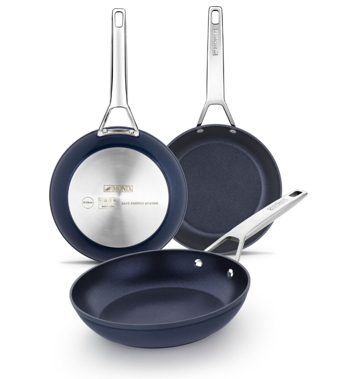 11 MONIX Non-Stick Forged Aluminum Frying Pan, Blue Skillet