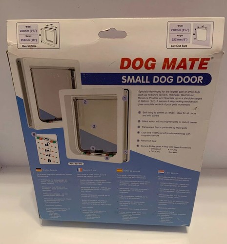 Dog Mate Small Dog or Cat Pet Door White New in Box