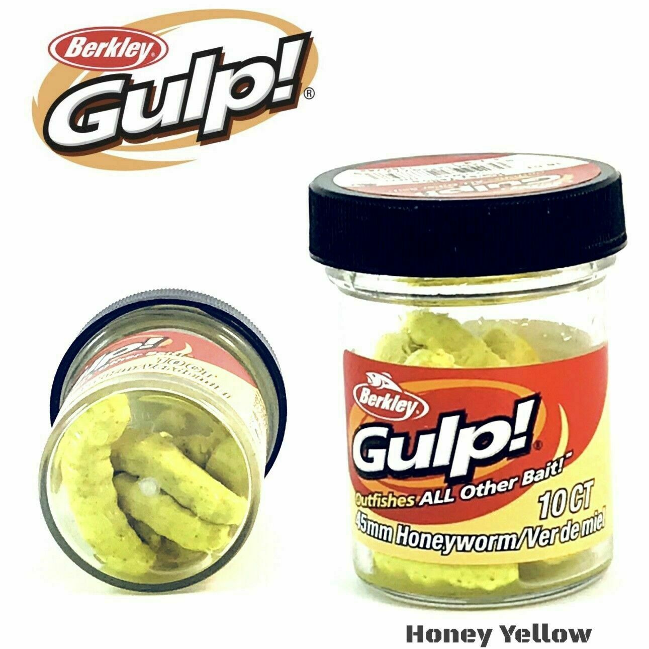 BERKLEY GULP HONEY WORM 45 mm  COL YELLOW  GHW45HNYL CAMOLONI 1480782 X TROTA