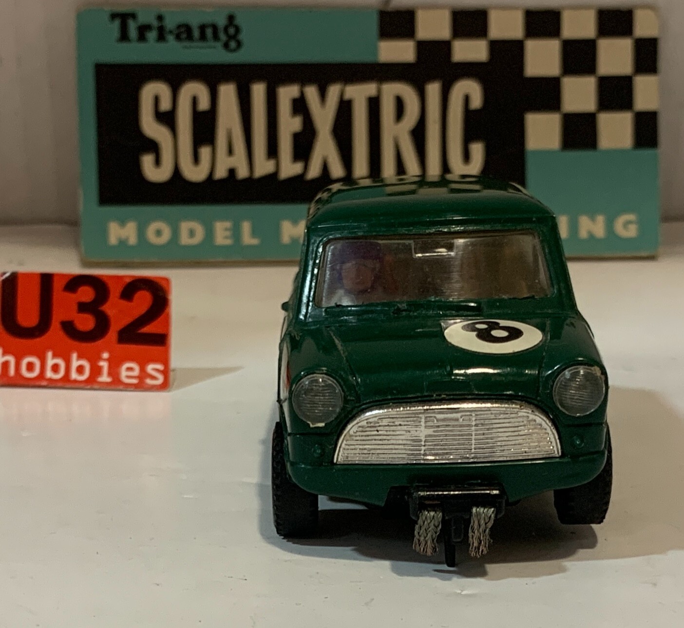 Slot Car SCX Scalextric C-76 Mini Cooper #6 Green Front