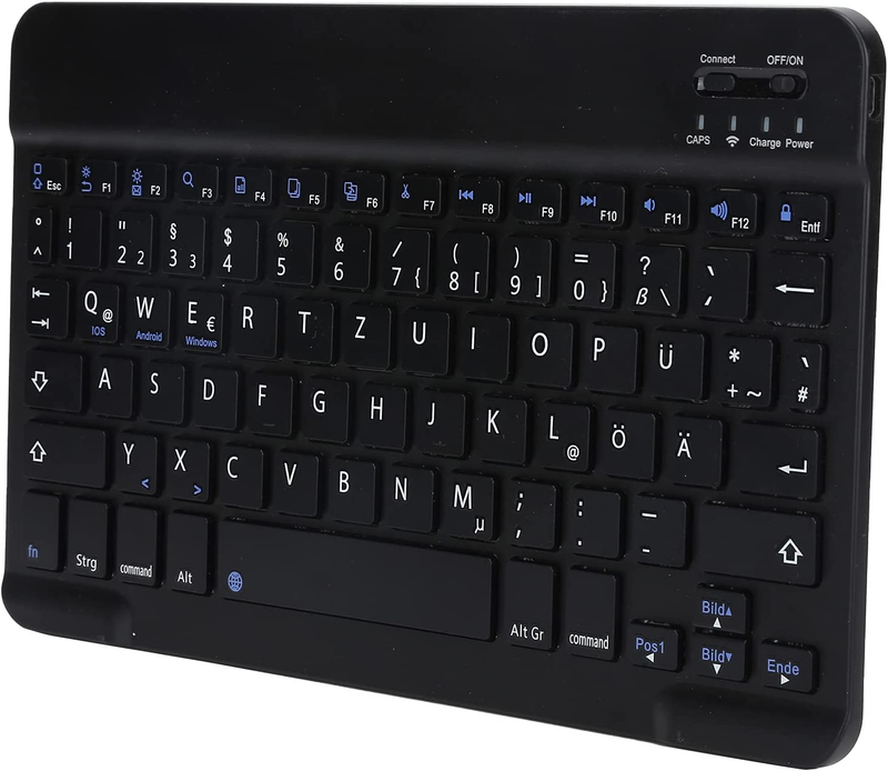PUSOKEI German Keyboard 10Inch Keyboard German Layout USB Computer Keyboard for