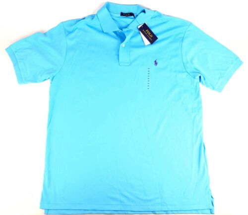 $98 Polo Ralph Lauren Mens Blue 2-Button Polo Shirt XLT New 