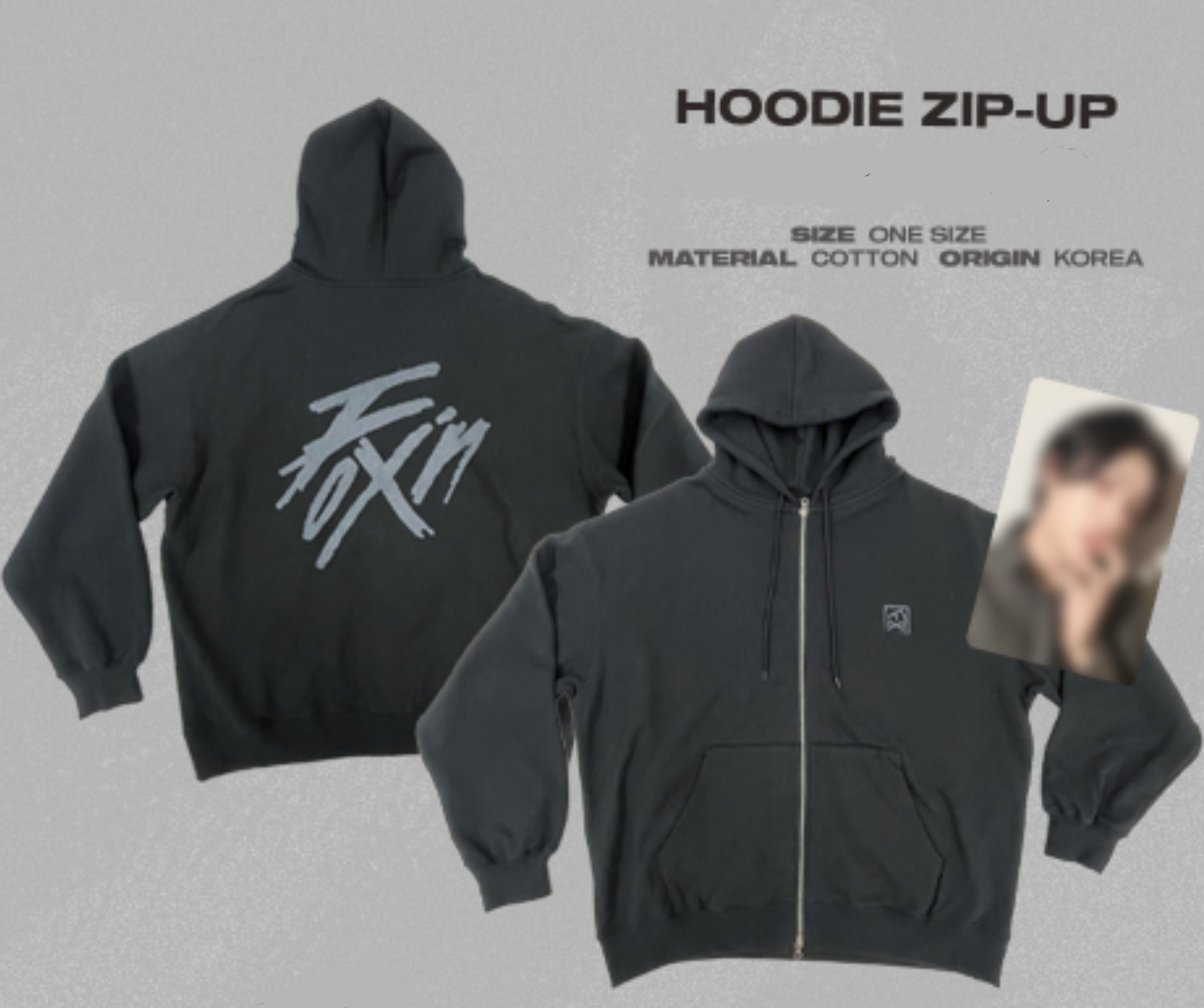 ATEEZ MINGI HOODIE ZIP-UP PHOTOCARD FIX ON HBD POP-UP in
