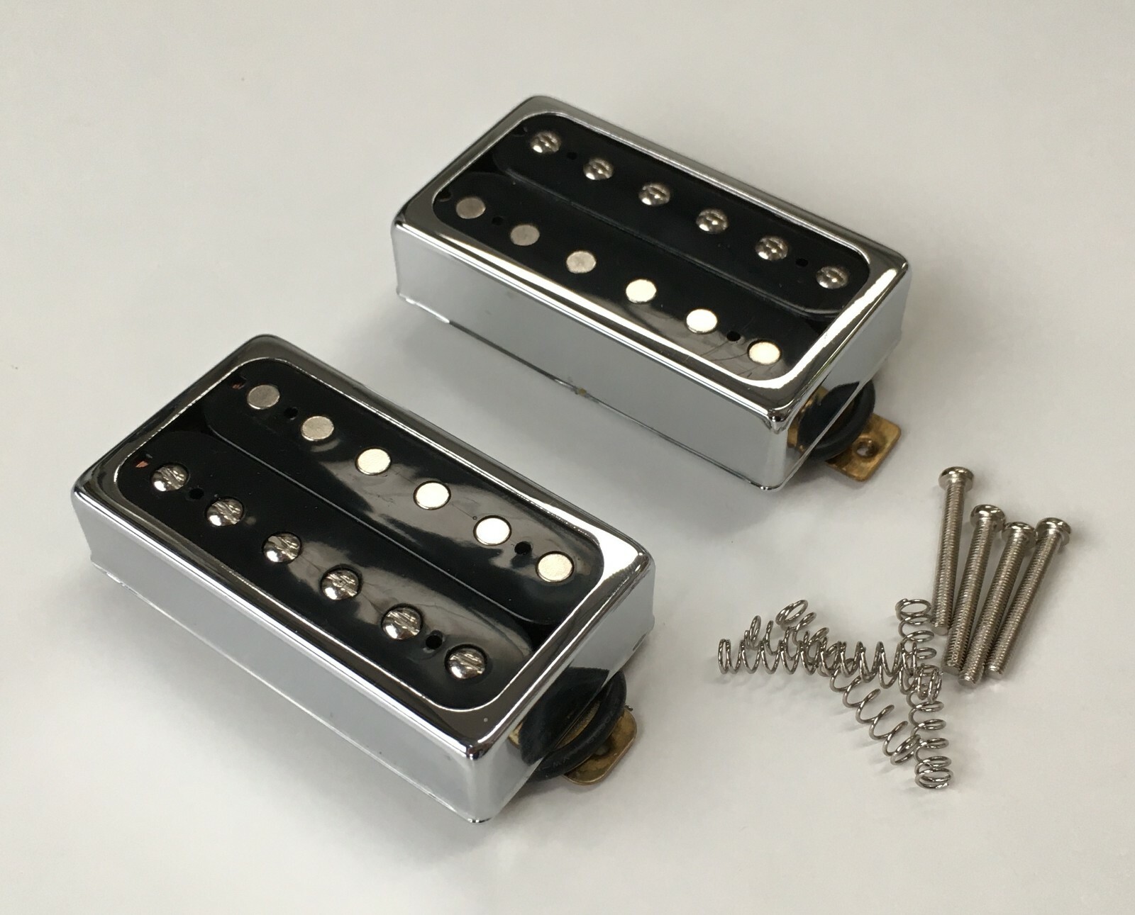 Chrome Frame - Open Style Humbucker Pickup - PAF Size