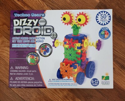 New Learning Journey Techno Gears STEM Construction Dizzy Droid Moves 50 Piece 